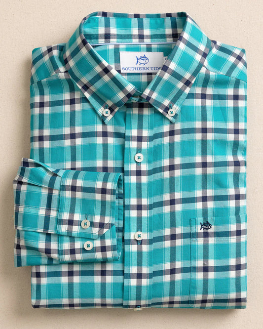 Beachrock Plaid Sportshirt - Spruce Shade