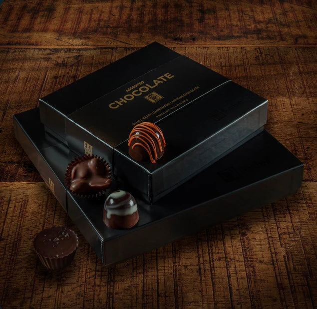 Bourbon Barrel Assorted Artisan Chocolates - 9 Piece Box