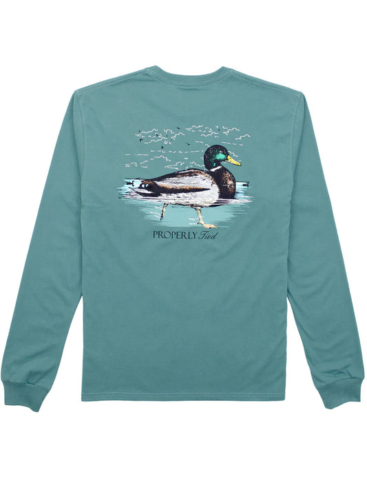 Swimming Mallard Long Sleeve Tee
