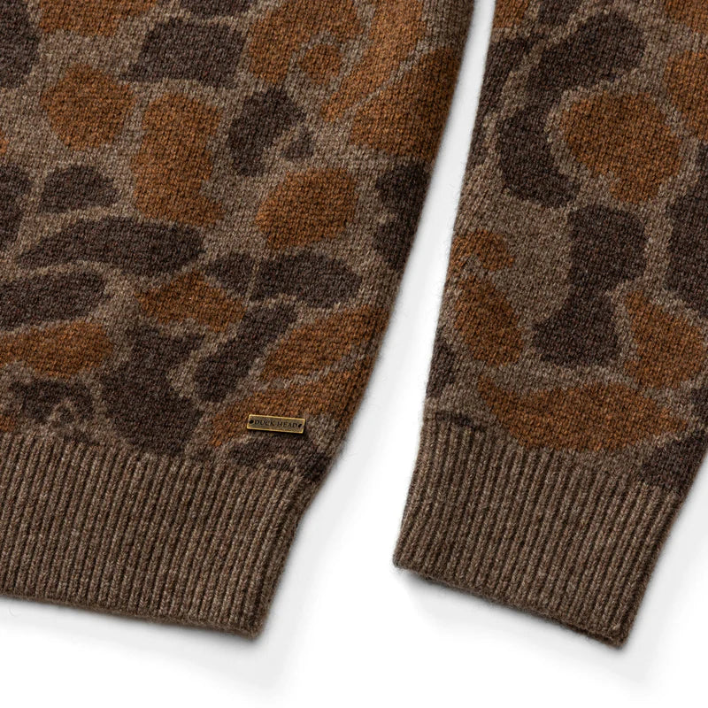 Camo Intarsia Crewneck Sweater
