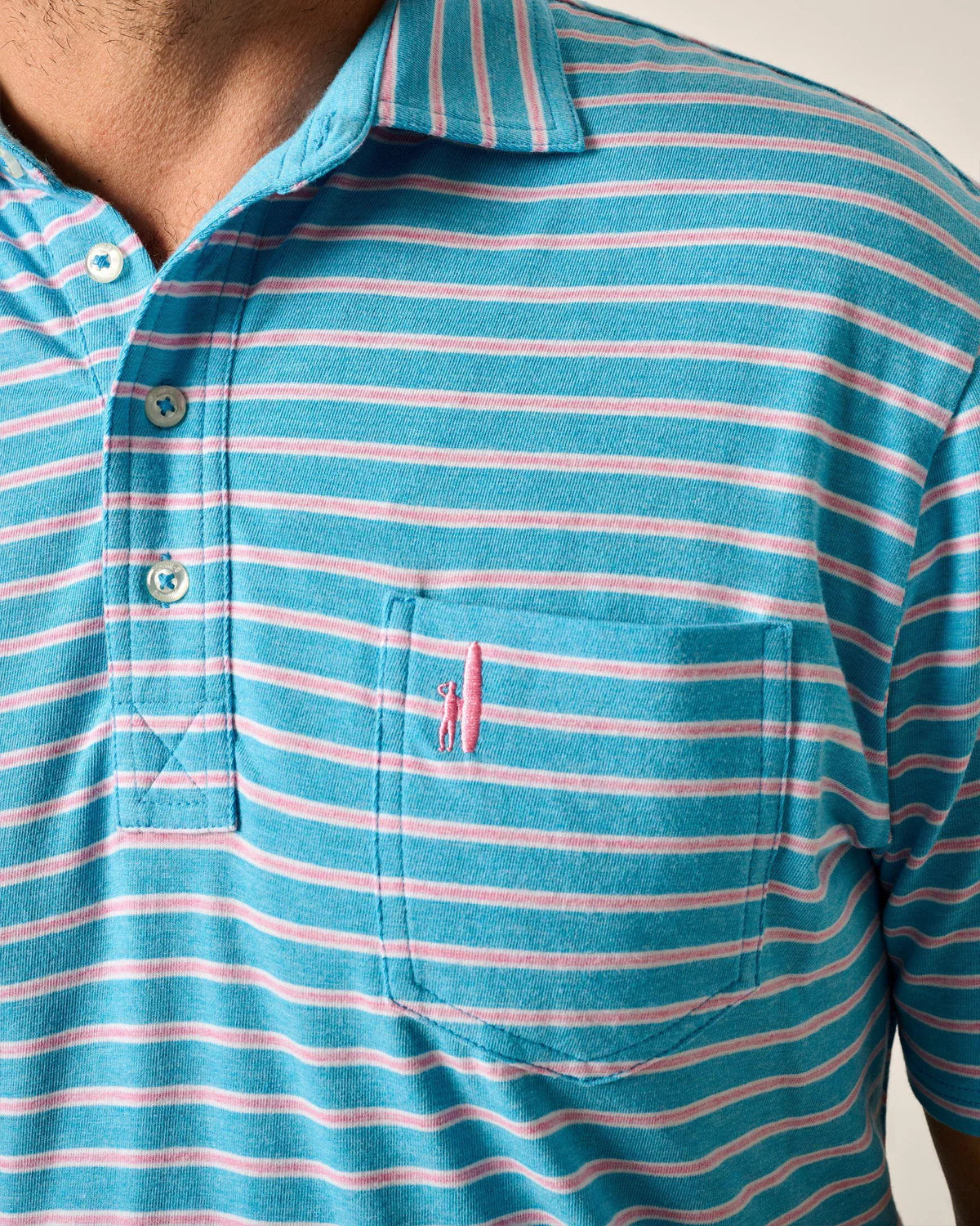 4-Button Polo - Matthis Stripe