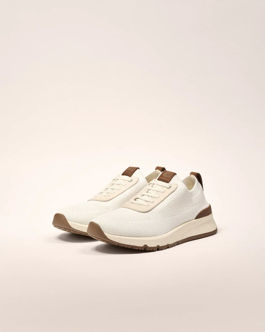Knit Mesh Runner - White