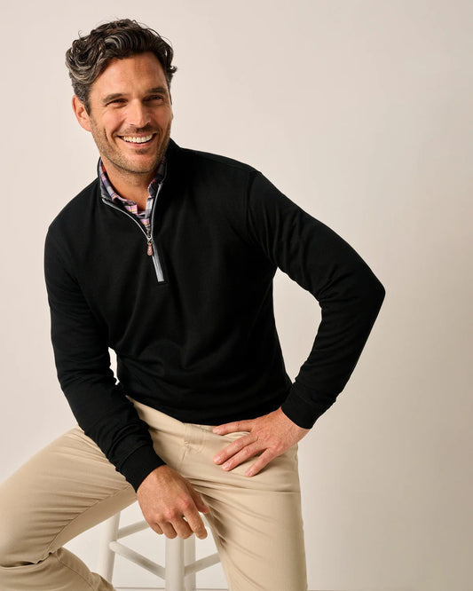 The Sully 1/4 Zip Pullover - Black