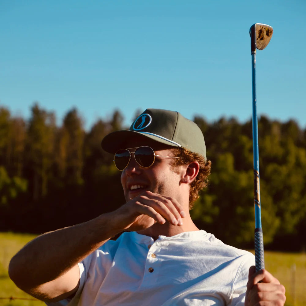 Circle Golfer Roped Hat - Green