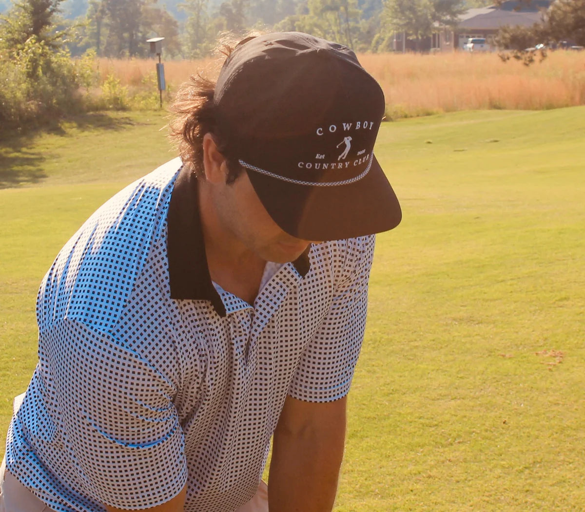 Golfer Roped Hat - Black