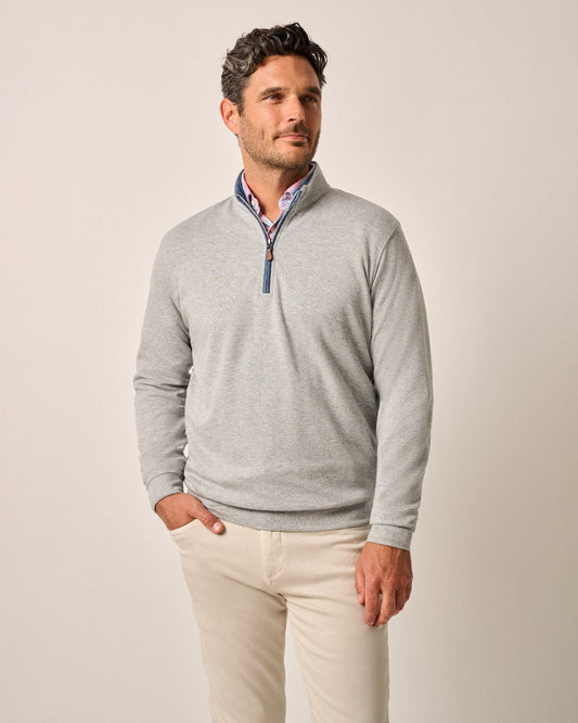 The Sully 1/4 Zip Pullover - Light Gray