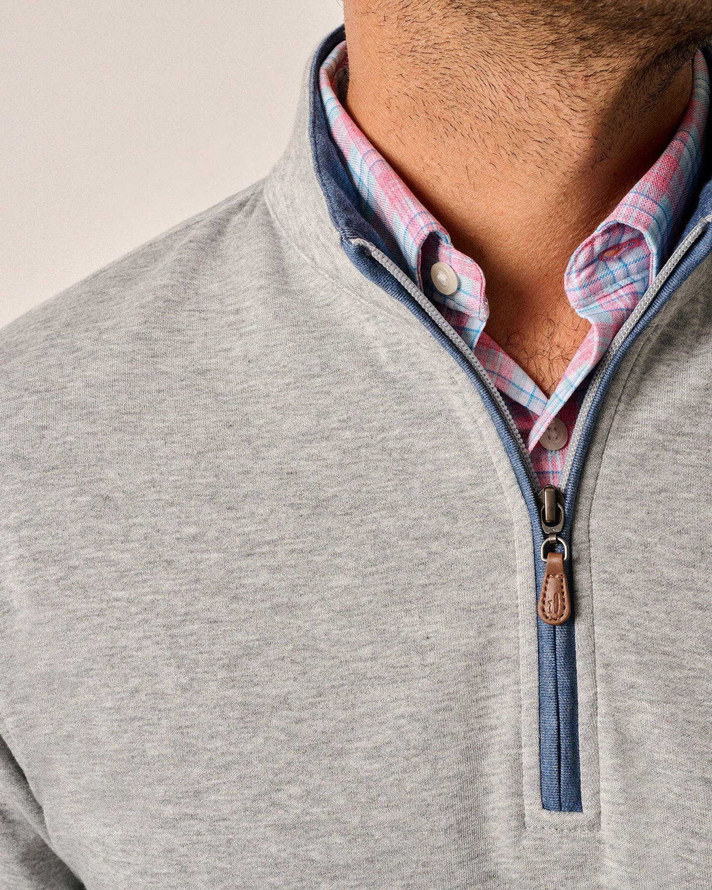 The Sully 1/4 Zip Pullover - Light Gray