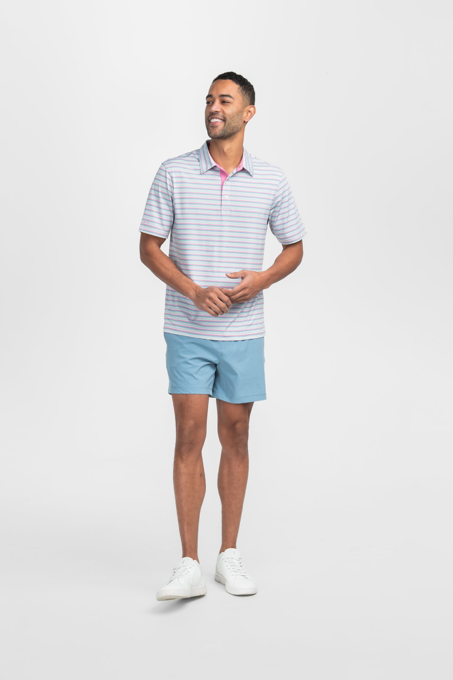 Sawgrass Stripe Polo - Crunchberry