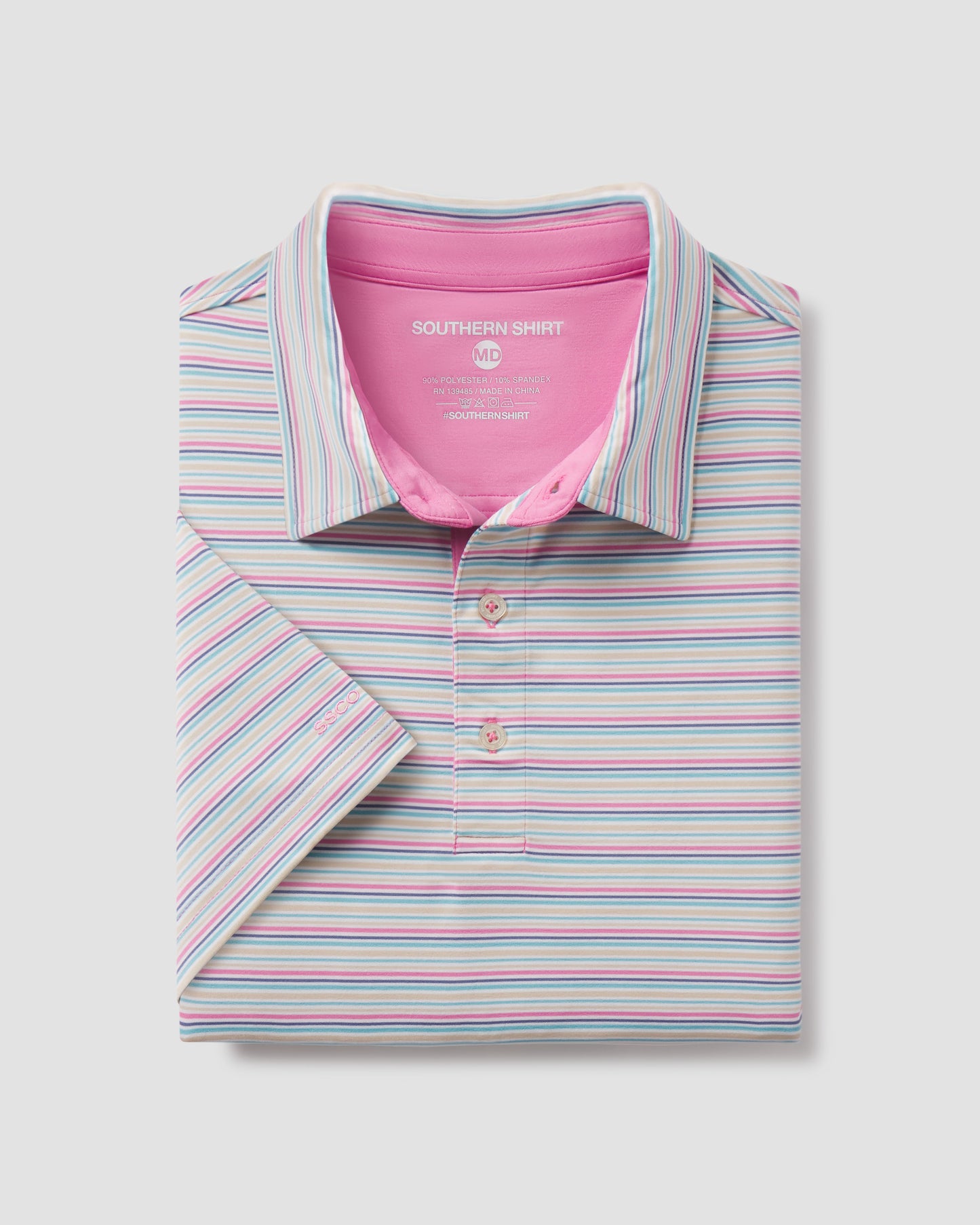 Sawgrass Stripe Polo - Crunchberry