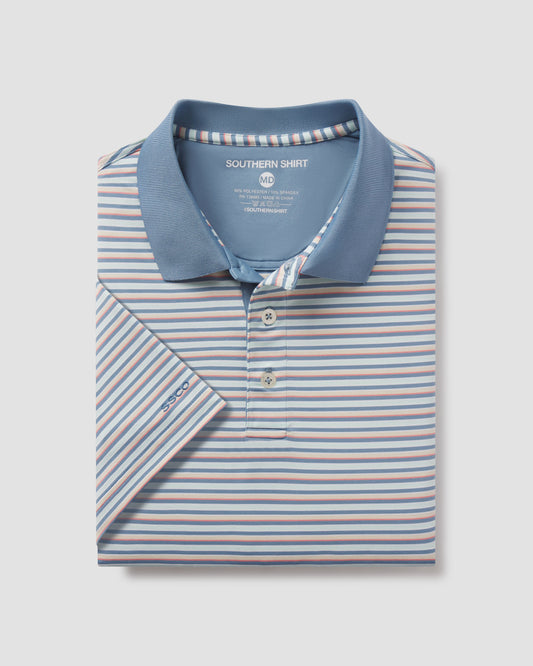 Tucker Stripe Polo - Lakeshore