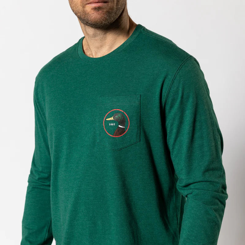 Logo Long Sleeve T-Shirt -  Forest Green Heather