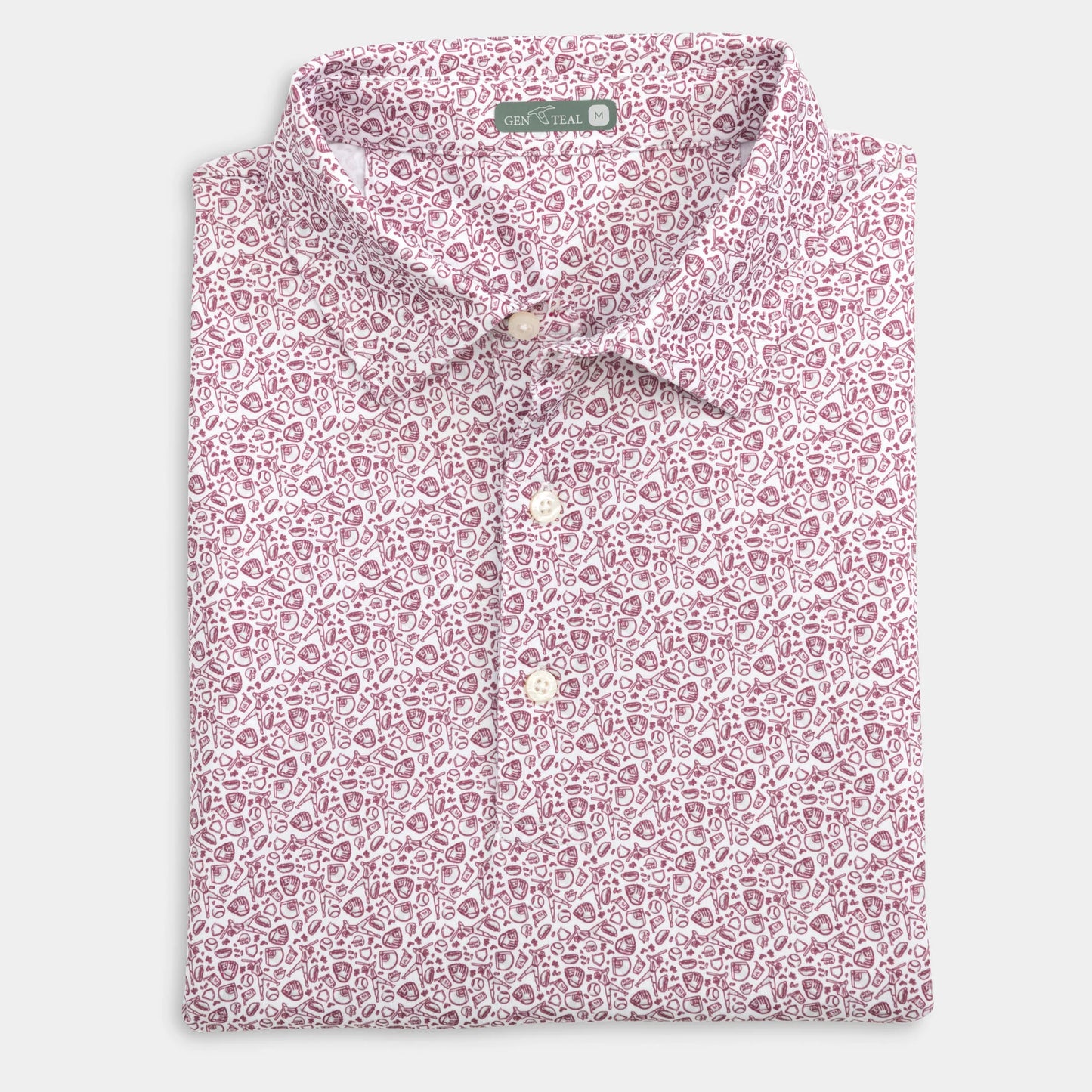 Maroon Fastball Performance Polo