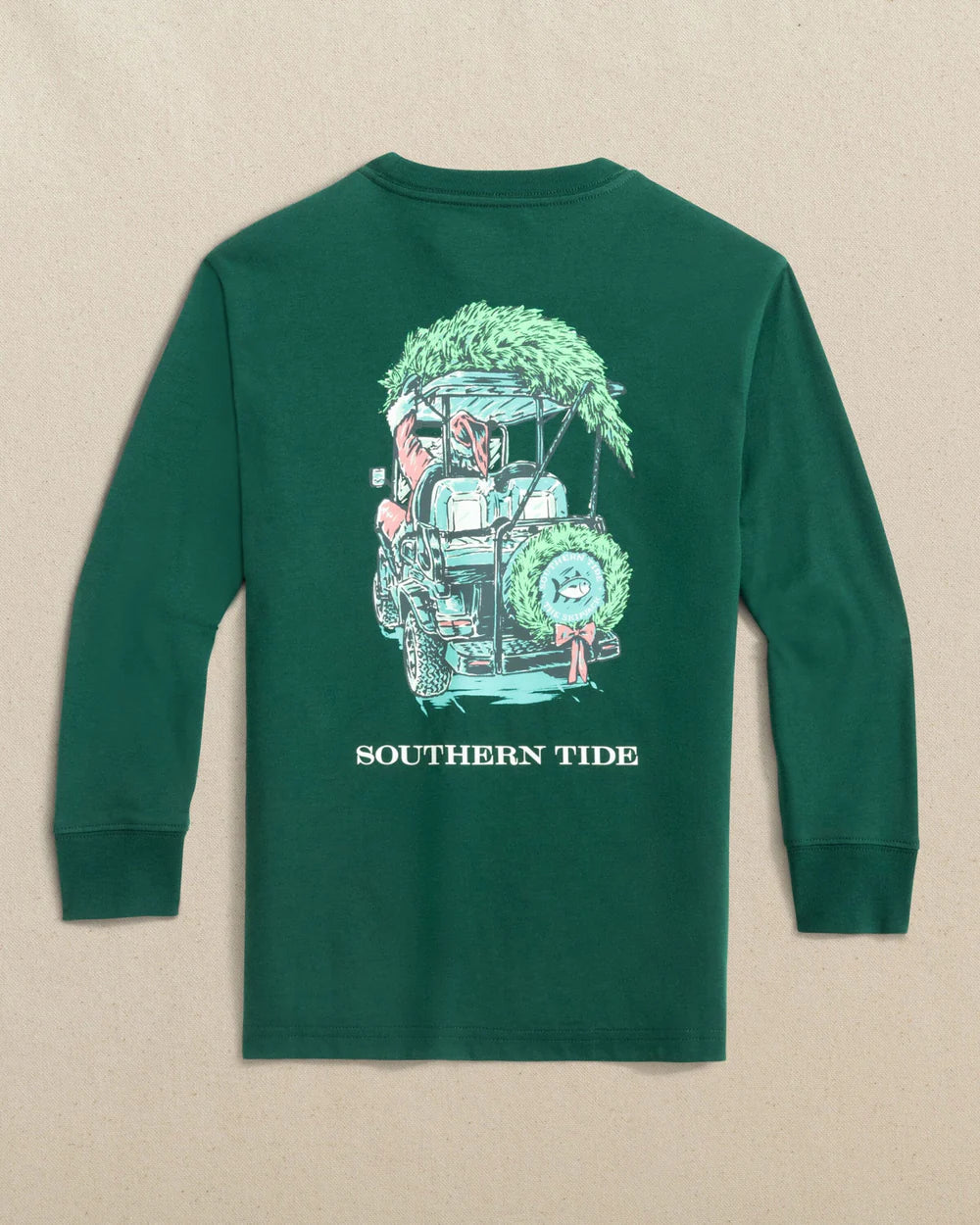 Kids Santa Club Car Long Sleeve T-Shirt