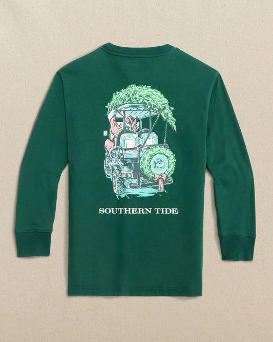 Kids Santa Club Car Long Sleeve T-Shirt