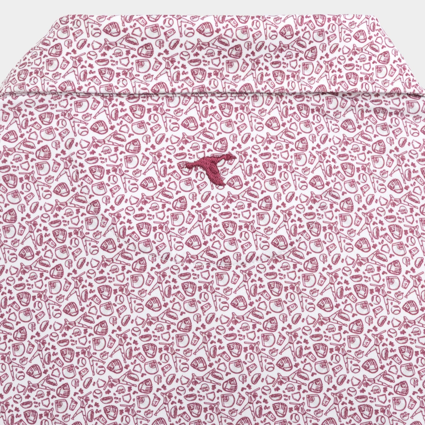 Maroon Fastball Performance Polo