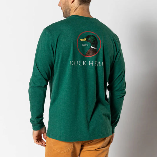 Logo Long Sleeve T-Shirt -  Forest Green Heather