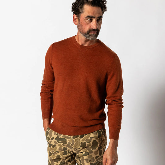 Henson Merino Crewneck Sweater - Burnt Brick