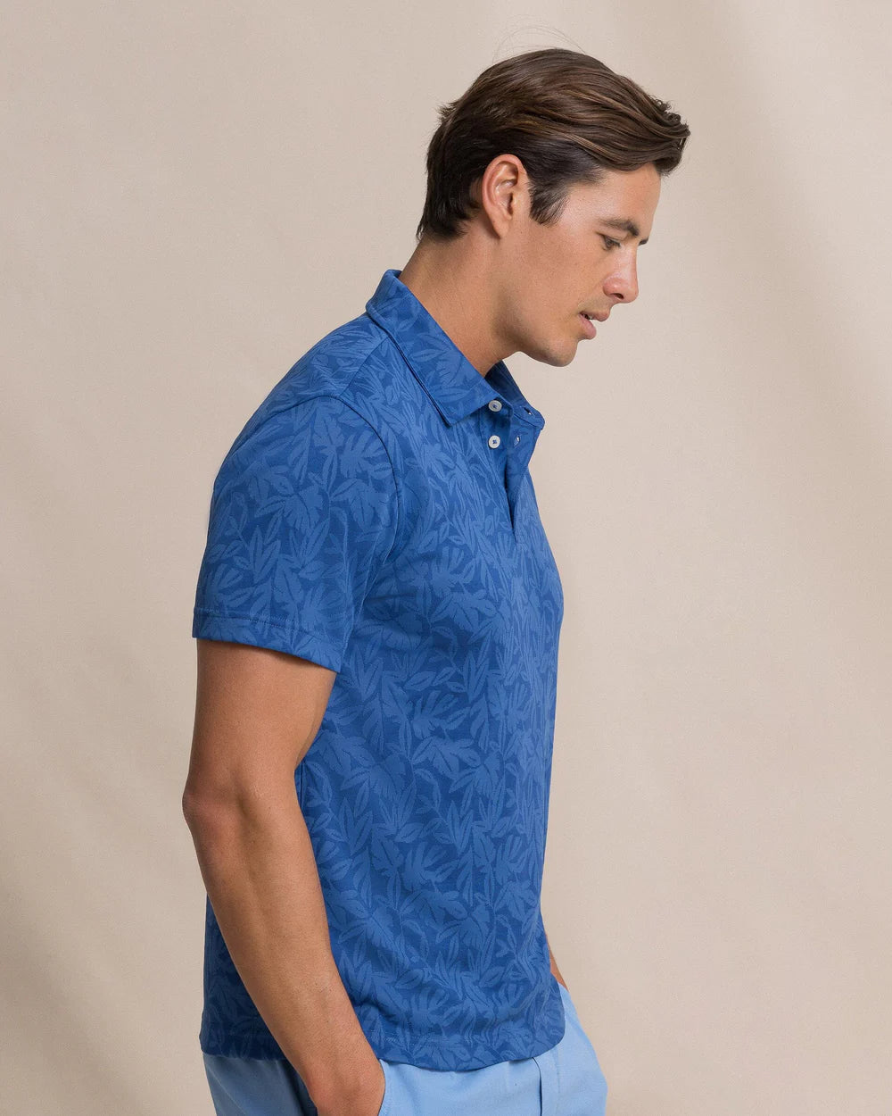 Island Fronds Jacquard Polo
