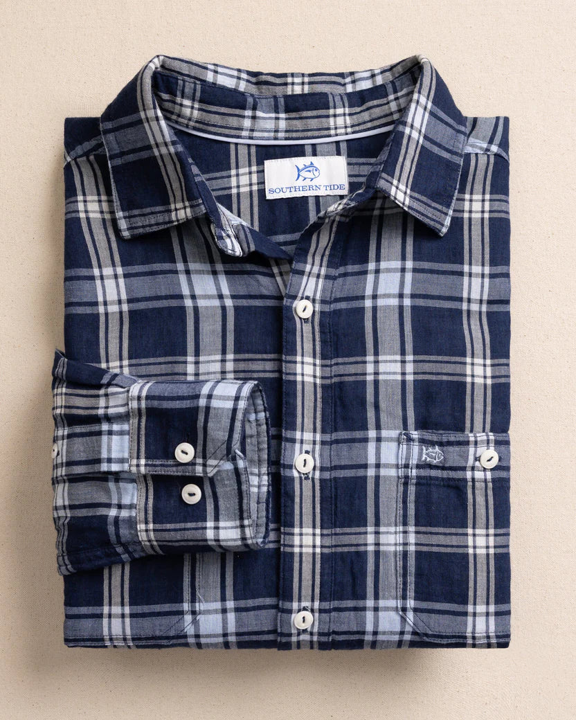 Somerset Plaid Double Cloth Heather Sportshirt