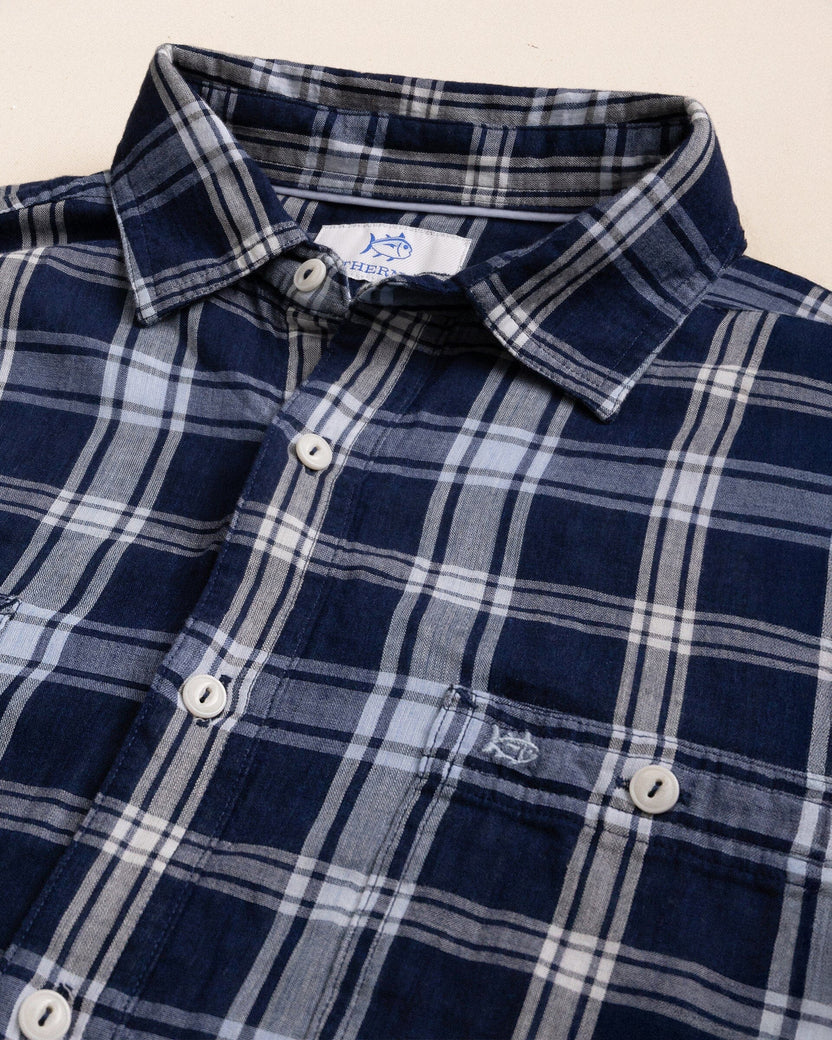 Somerset Plaid Double Cloth Heather Sportshirt
