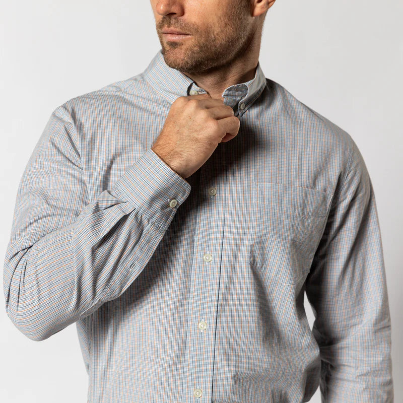 Cotton Cashmere Poplin Sport Shirt - Rollins Plaid