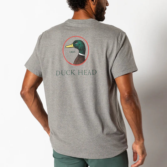 Duck Head Logo T-Shirt - Heather Grey
