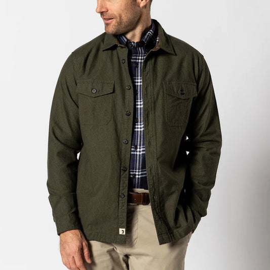 Slater Moleskin Overshirt - Olive