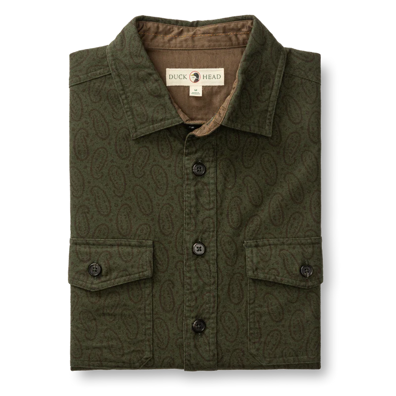 Slater Moleskin Overshirt - Olive