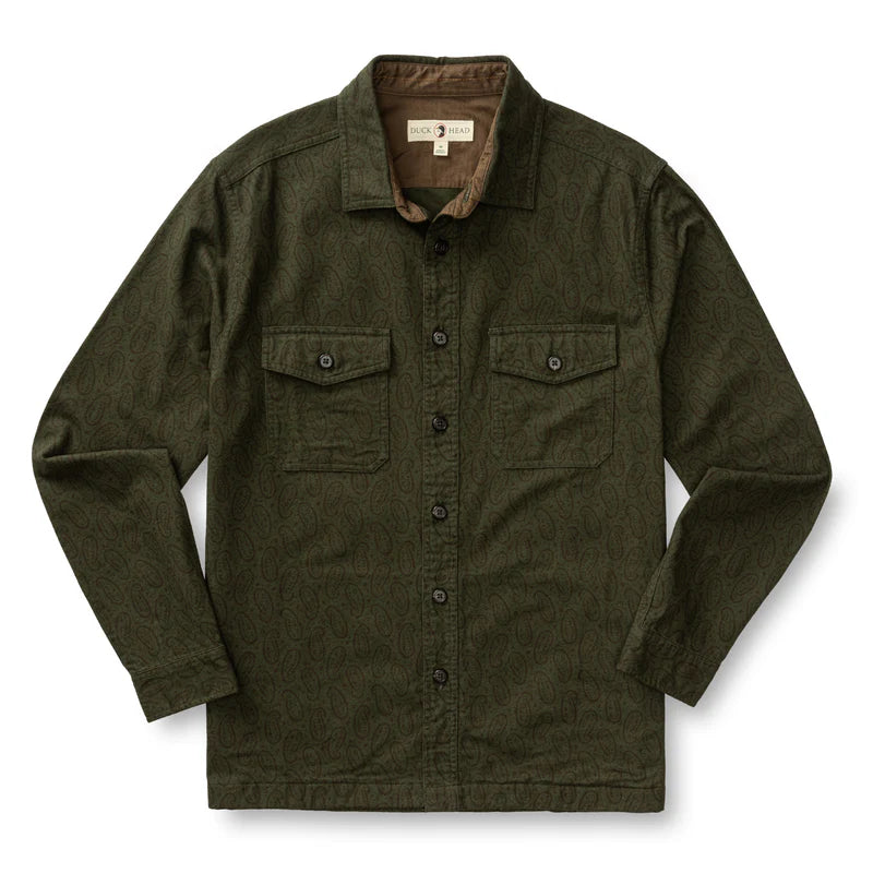 Slater Moleskin Overshirt - Olive