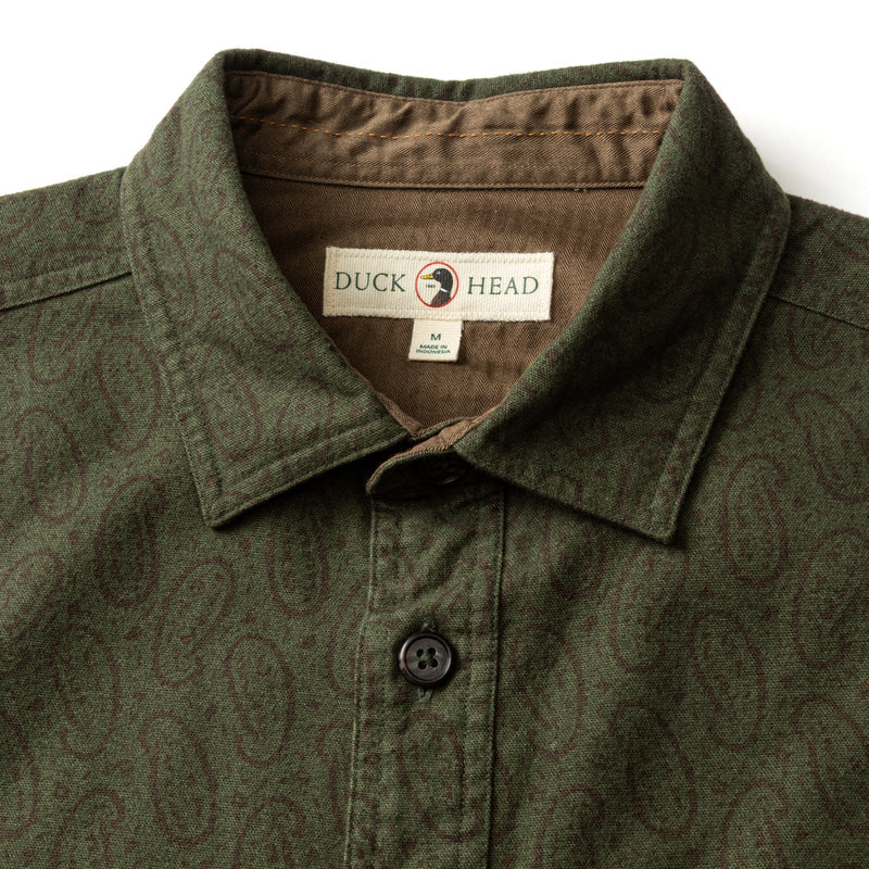 Slater Moleskin Overshirt - Olive