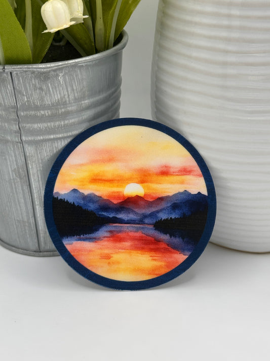 Mountain Sunset Sticker