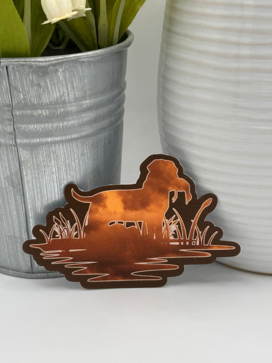Dog & Mallard Sticker