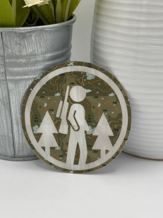 Cartoon Hunter Sticker