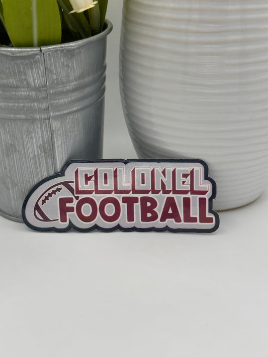 Colonel Football Sticker - Maroon