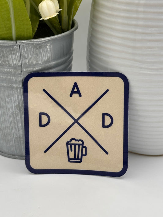 Dad x Beer Mug Sticker