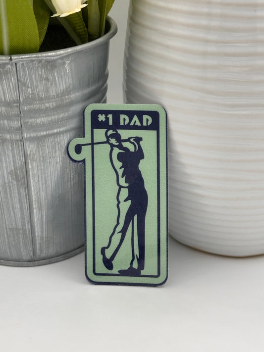 #1 Golf Dad Sticker