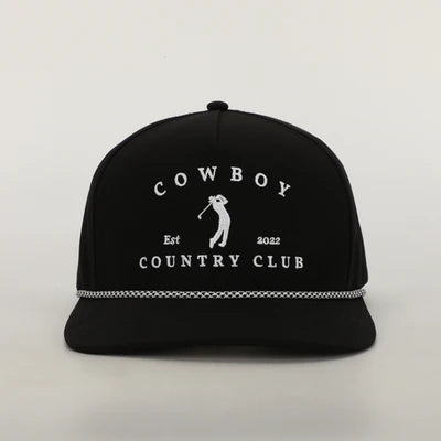 Golfer Roped Hat - Black