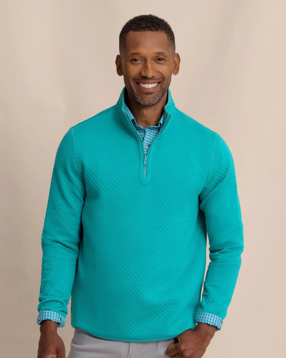 Oak Island Reversible Quarter Zip - Spruce Shade